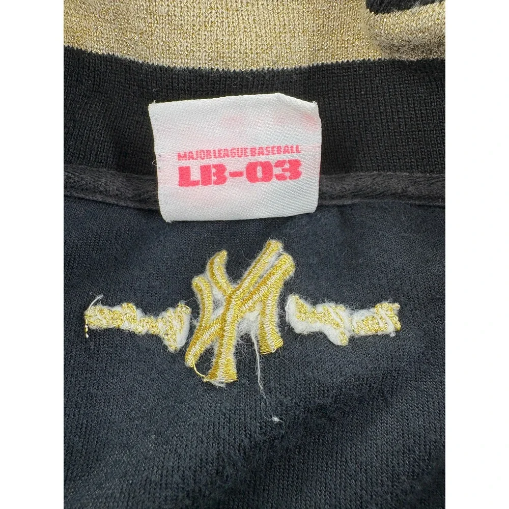 LB-03 MLB New York Yankees Tracksuit Set Velour Black Gold Y2K Streetwear